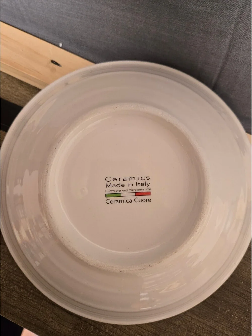 Ceramica Cuore Italian Ceramic Serving Bowl with Green Onion